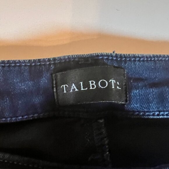 Talbots Straight Leg Jeans 16W Dark Wash Denim Plus Size Stretch Cotton Blend - Picture 6 of 8